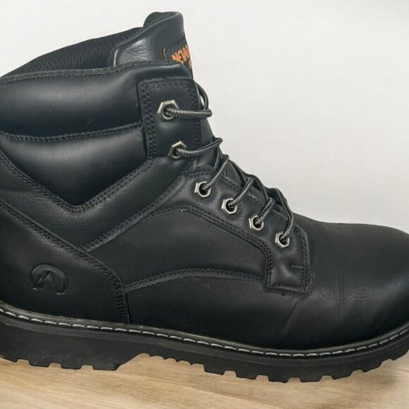 Men’s Size 13M Steel Toe Work Boots Crossbrace ST High Traction Lug Soles  Black - Picture 1 of 10